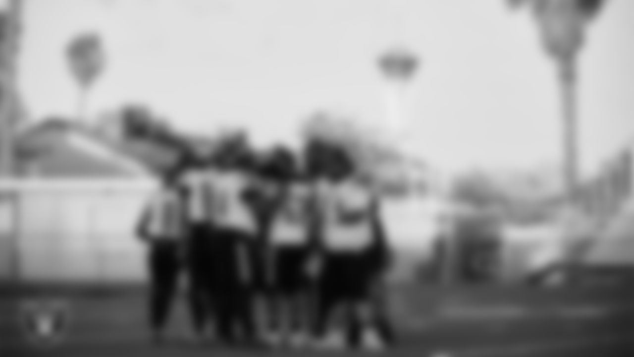 Clark High School hosts Cimarron-Memorial High School during the Las Vegas Raiders' Football Showcase game at Clark High School.