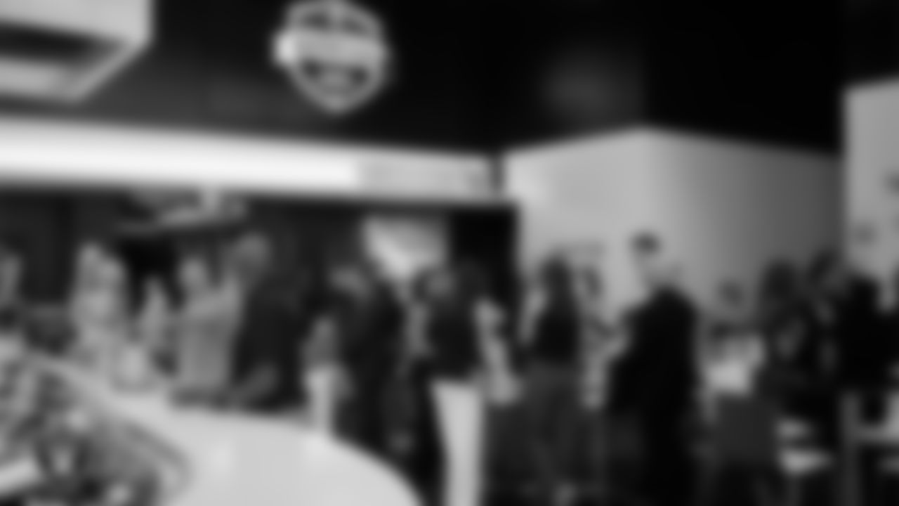 Guests mingle during the 2025 Small Business Showcase at Allegiant Stadium.