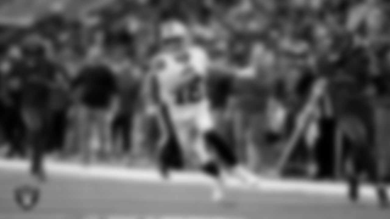 Las Vegas Raiders wide receiver Jack Bech (18) during the regular season away game against the Houston Texans at NRG Stadium.