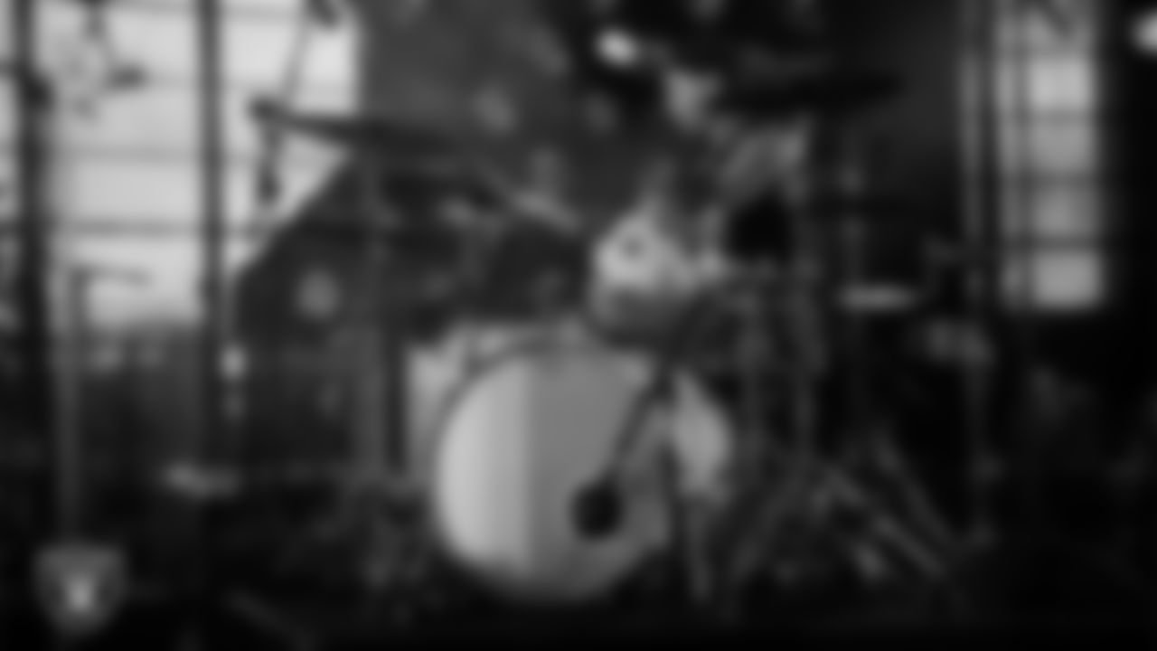 Rock band Third Eye Blind performs during halftime at the Las Vegas Raiders' regular season home game against the Kansas City Chiefs at Allegiant Stadium.