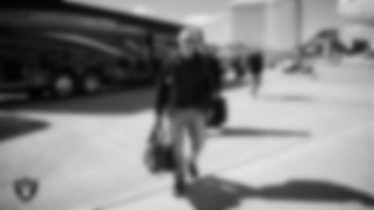 Las Vegas Raiders Head Coach Pete Carroll departs for the regular season away game against the Indianapolis Colts.
