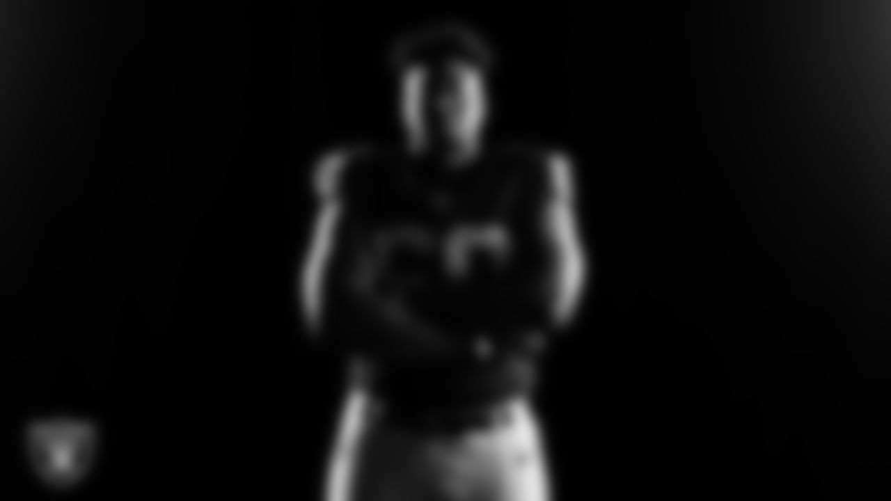 Las Vegas Raiders tackle Charles Grant (60) poses for a photo at the 2025 Raiders Media Day.
