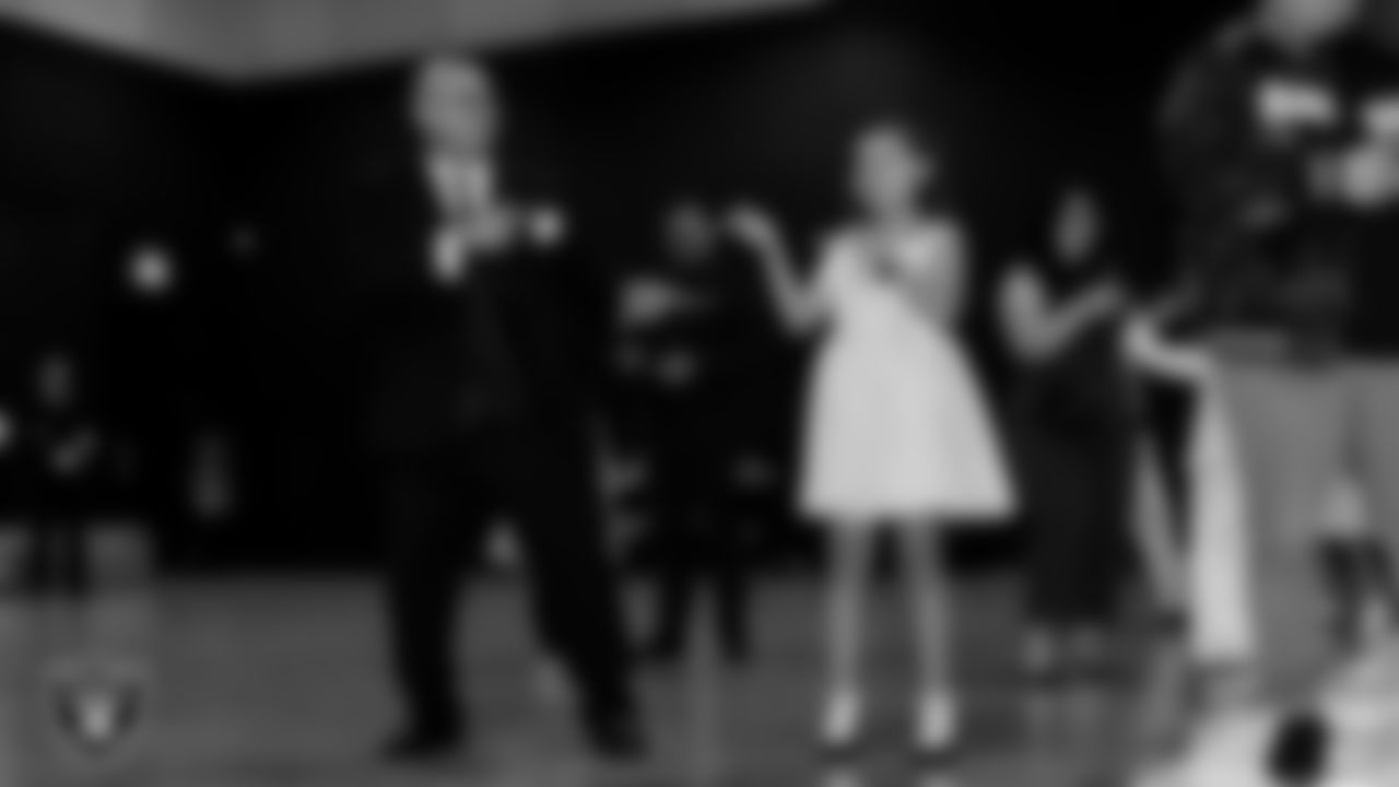 Attendees learn a dance during the Valentine's Day Dance at The Studio.