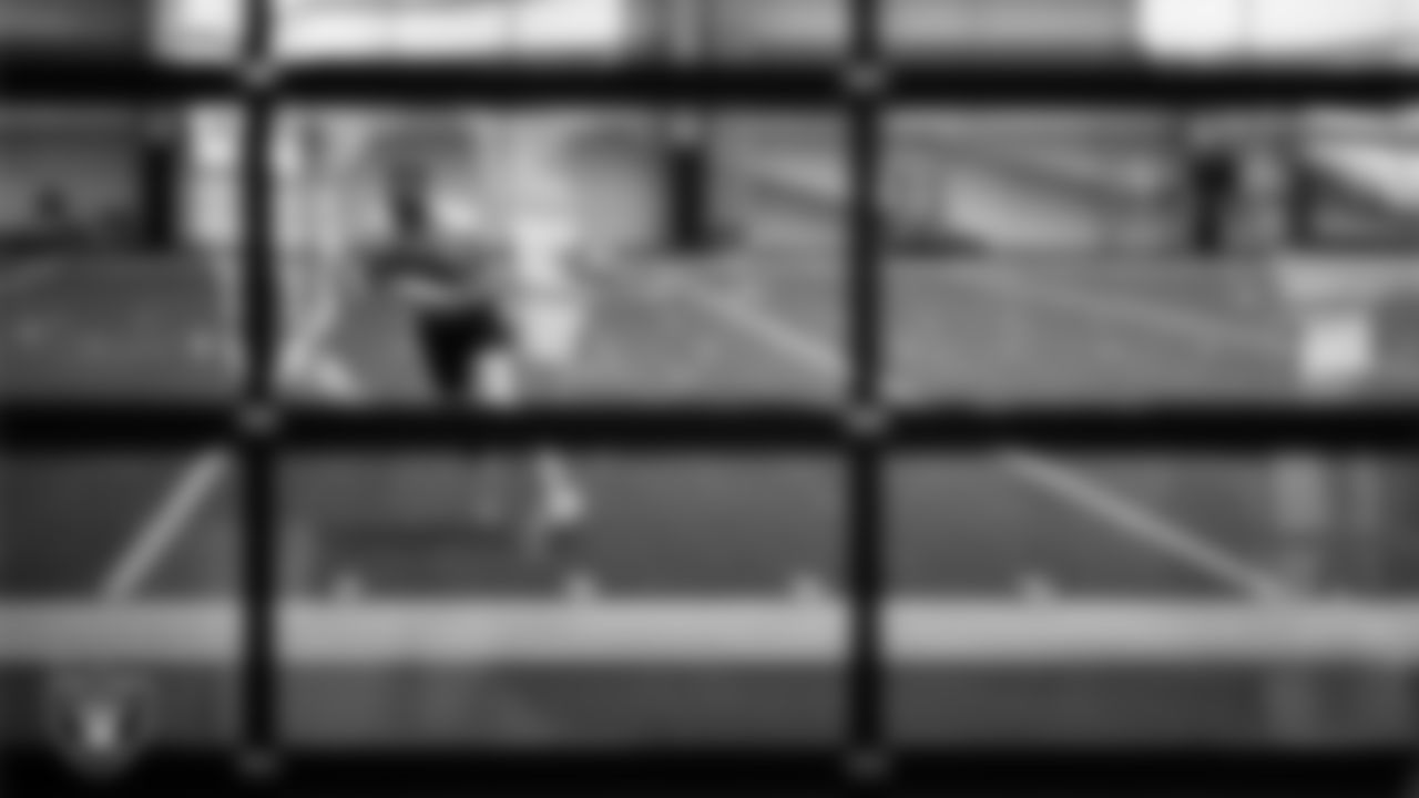 Las Vegas Raiders defensive end Maxx Crosby (98) during practice at Intermountain Health Performance Center.