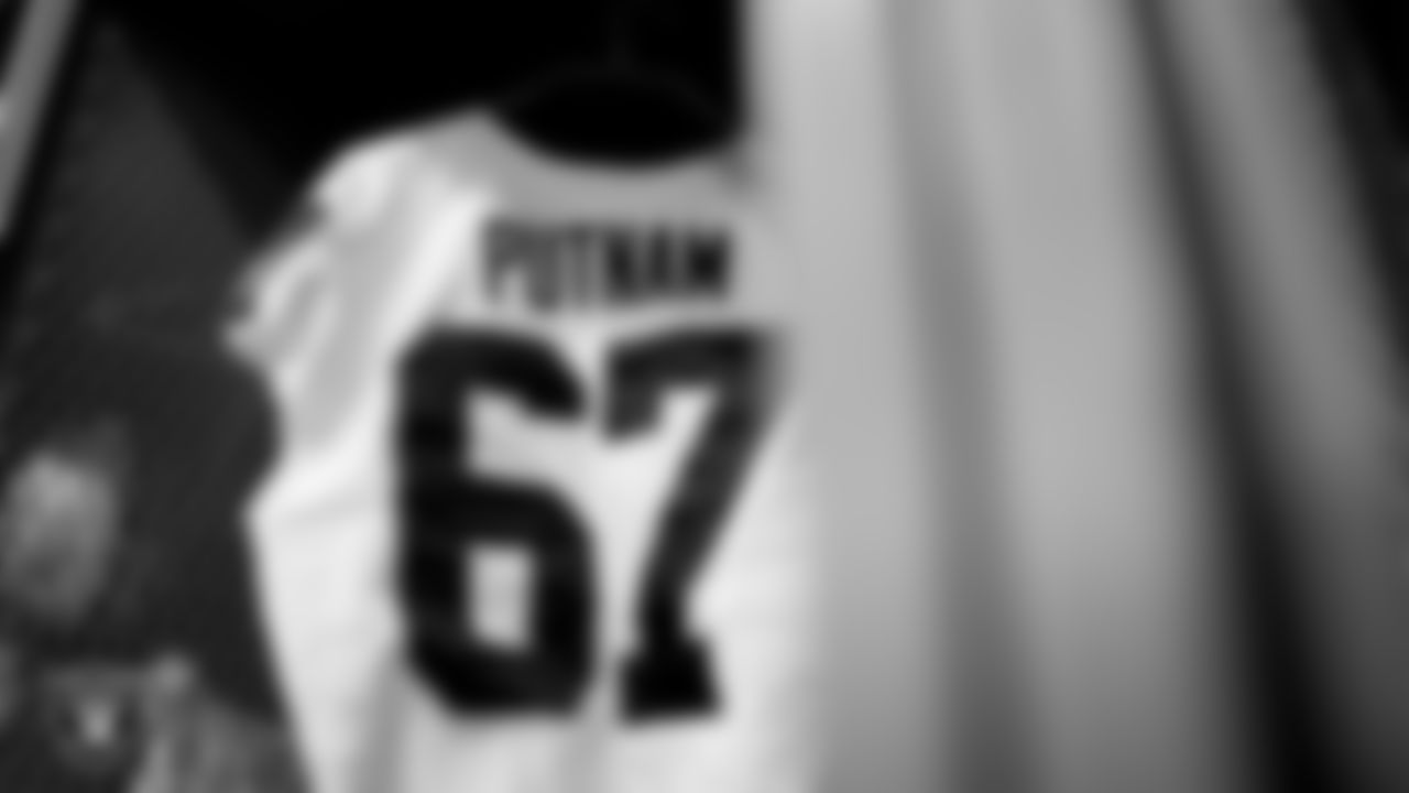 The locker room prior to the Las Vegas Raiders' arrival for their regular season away game against the Philadelphia Eagles at Lincoln Financial Field.