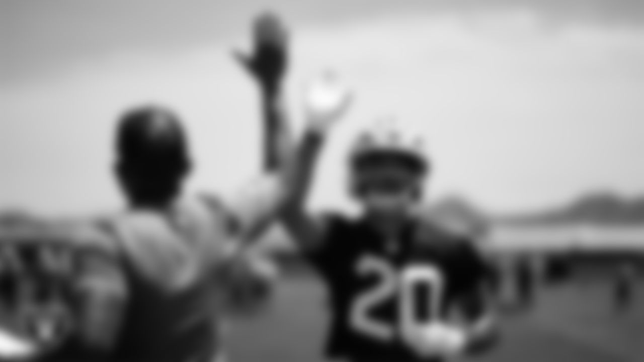 Las Vegas Raiders safety Isaiah Pola-Mao (20) at an Organized Team Activity (OTA) at Intermountain Health Performance Center.