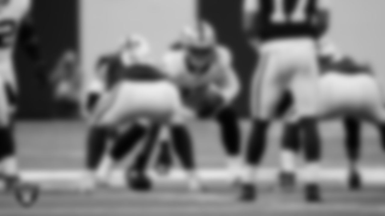 Las Vegas Raiders defensive tackle Tonka Hemingway (97) during the regular season away game against the Indianapolis Colts at Lucas Oil Stadium.