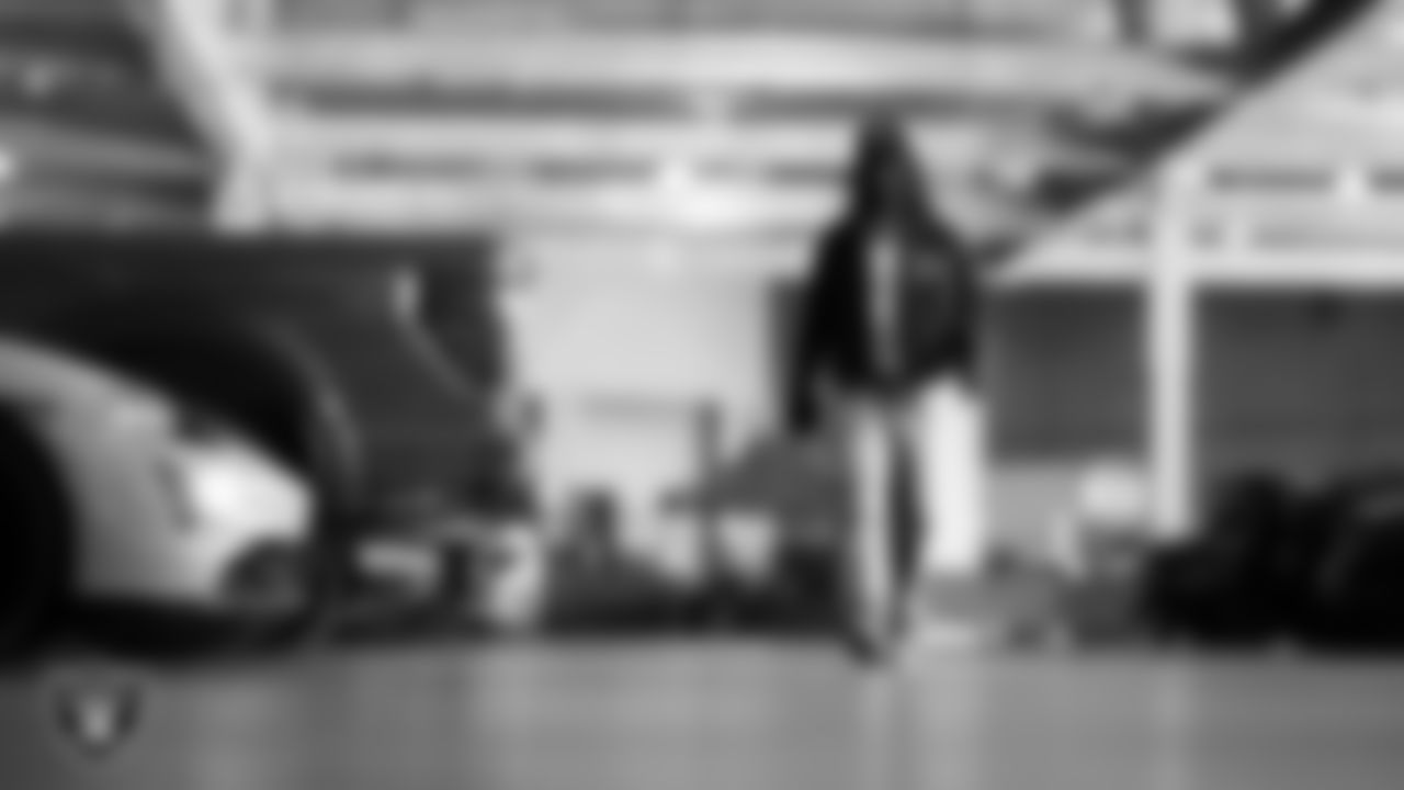 Las Vegas Raiders wide receiver Jakobi Meyers (16) arrives to the regular season home game against the Jacksonville Jaguars at Allegiant Stadium.