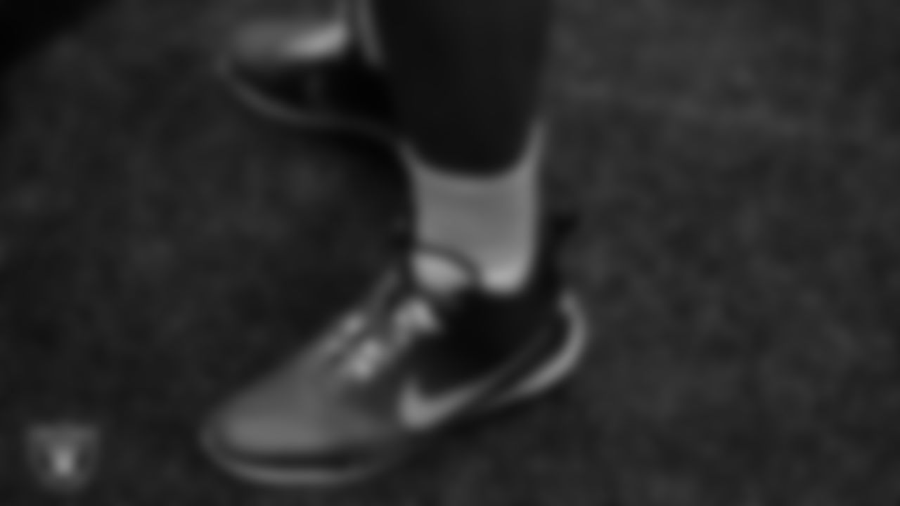 Las Vegas Raiders guard Caleb Rogers (76) during practice at Intermountain Health Performance Center.