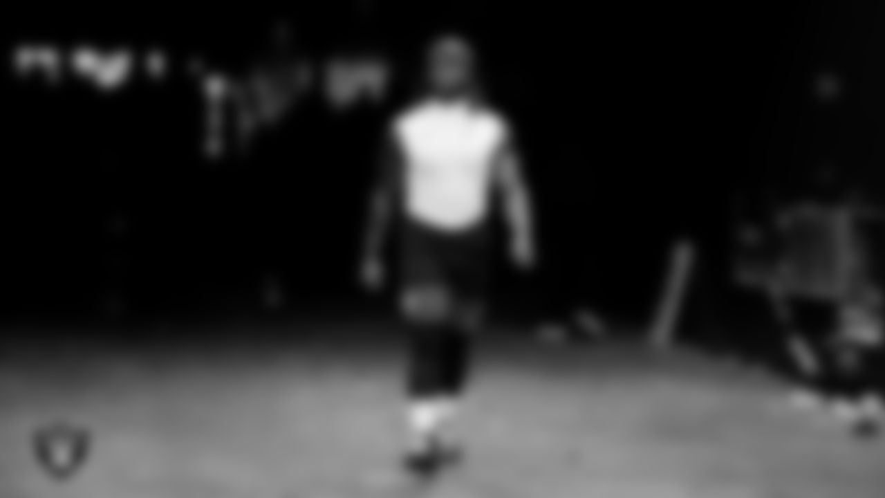 Las Vegas Raiders running back Ashton Jeanty (2) walks down the tunnel before the regular season away game against the Philadelphia Eagles at Lincoln Financial Field.