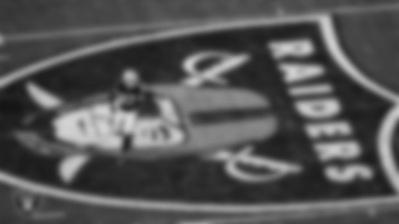 Las Vegas Raiders safety Tristin McCollum (27) on the field during the regular season home game against the Jacksonville Jaguars at Allegiant Stadium.