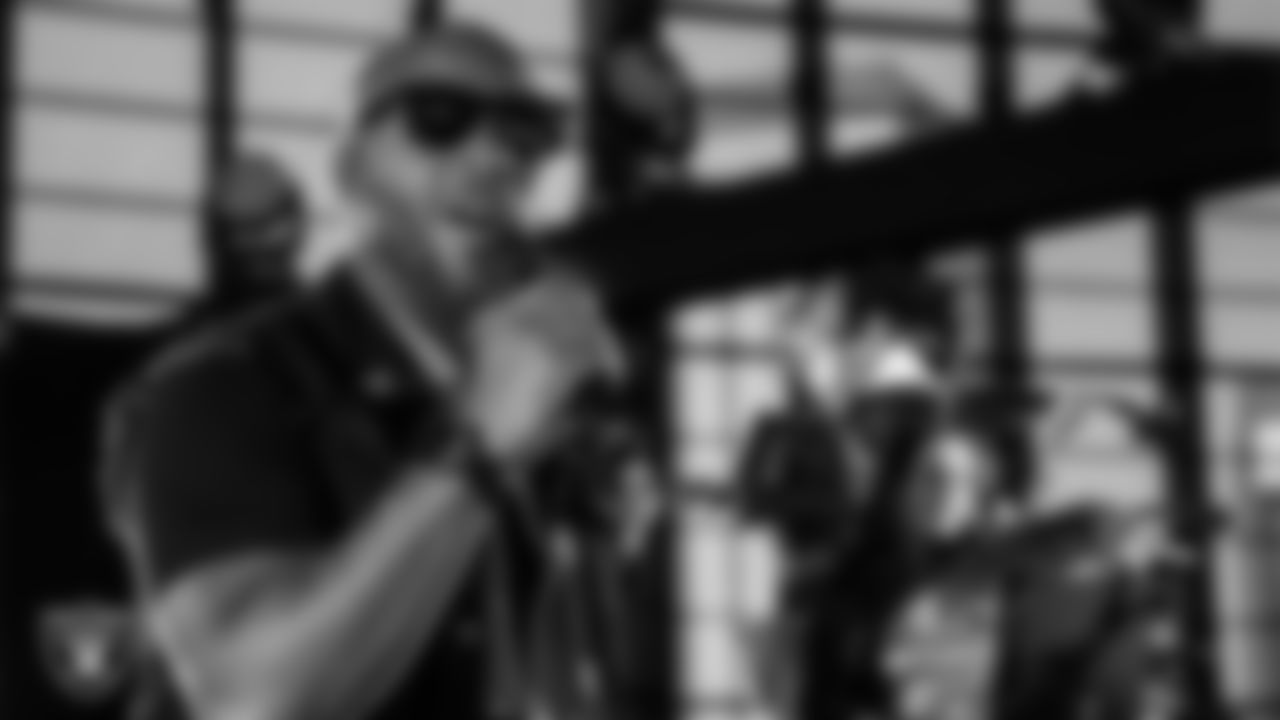 The Raiders House Band performs before the regular season home game against the Los Angeles Chargers at Allegiant Stadium.