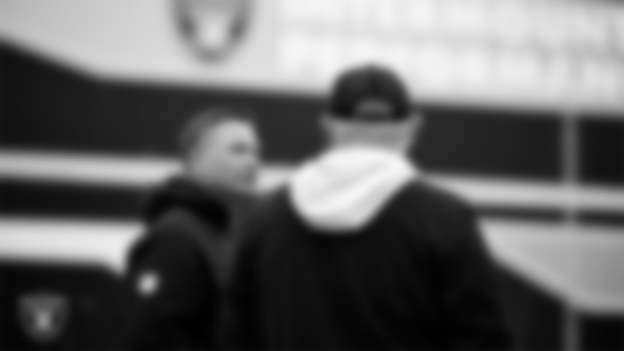 Las Vegas Raiders wellness coordinator Alex Guerrero during practice at Intermountain Health Performance Center.