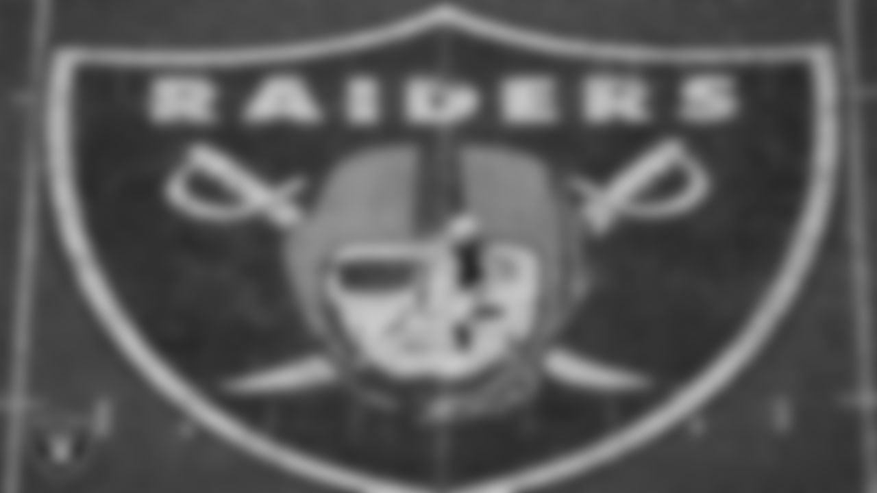 Las Vegas Raiders kicker Daniel Carlson (8) after kicking off during the regular season home game against the New York Giants at Allegiant Stadium.