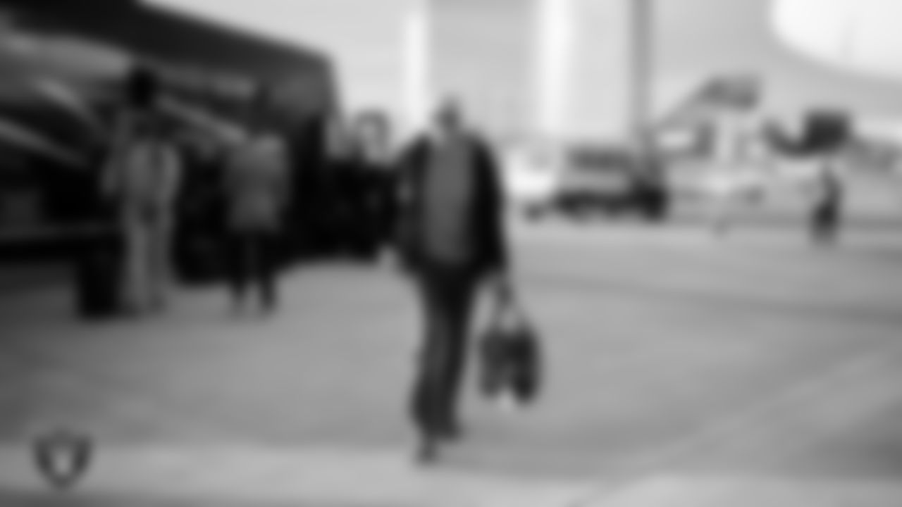 Las Vegas Raiders Head Coach Pete Carroll departs for the regular season away game against the Houston Texans.