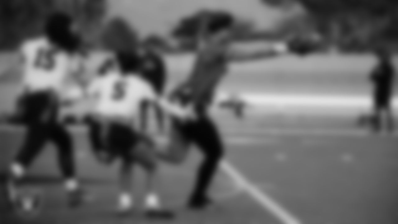 Mater East Academy hosts Las Vegas High School during the Las Vegas Raiders' High School Flag Football Showcase game at Mater East Academy.