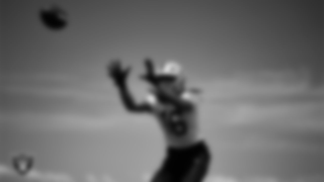 Las Vegas Raiders wide receiver Jakobi Meyers (16) at an Organized Team Activity (OTA) at Intermountain Health Performance Center.