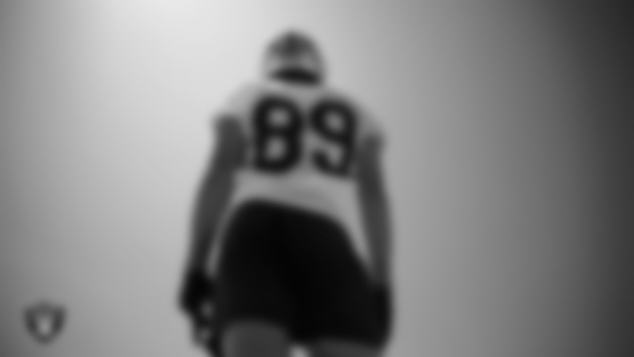 Las Vegas Raiders tight end Brock Bowers (89) at an Organized Team Activity (OTA) at Intermountain Health Performance Center.