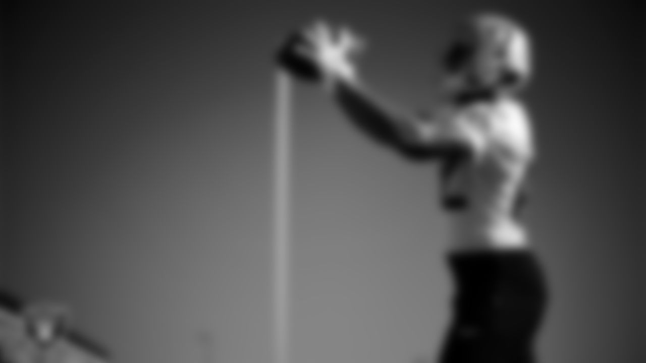 Las Vegas Raiders wide receiver Brenden Rice (82) during practice at Intermountain Health Performance Center.