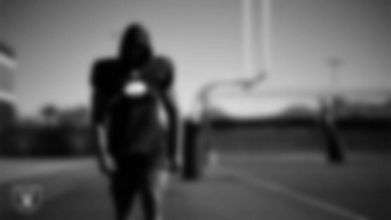 Las Vegas Raiders running back Zamir White (3) during practice at Intermountain Health Performance Center.