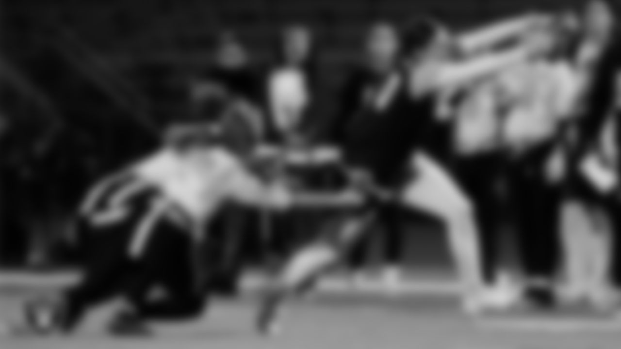 Bonanza High School hosts Amplus Academy during the Las Vegas Raiders' High School Flag Football Showcase game at Bonanza High School.