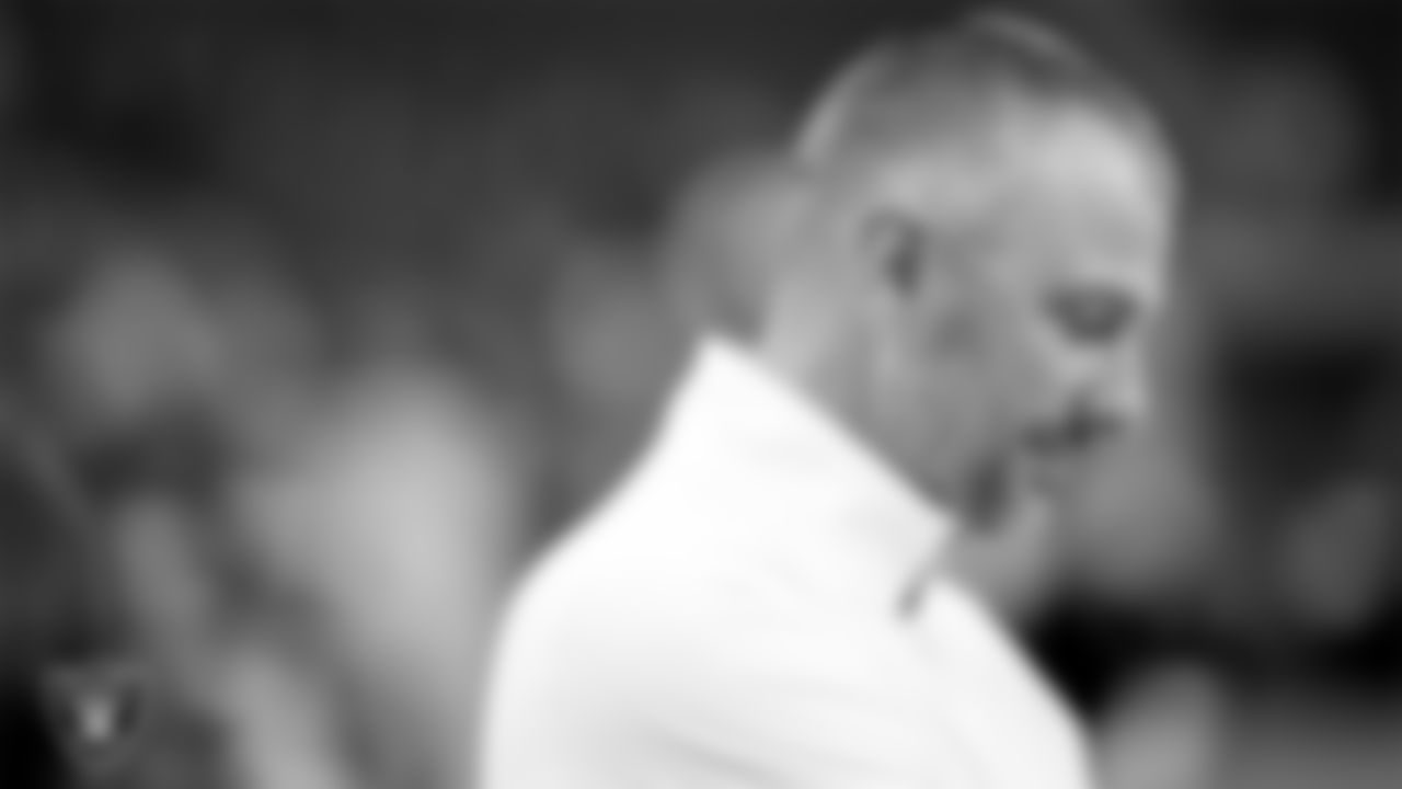 Las Vegas Raiders General Manager John Spytek before the regular season home game against the Cleveland Browns at Allegiant Stadium.