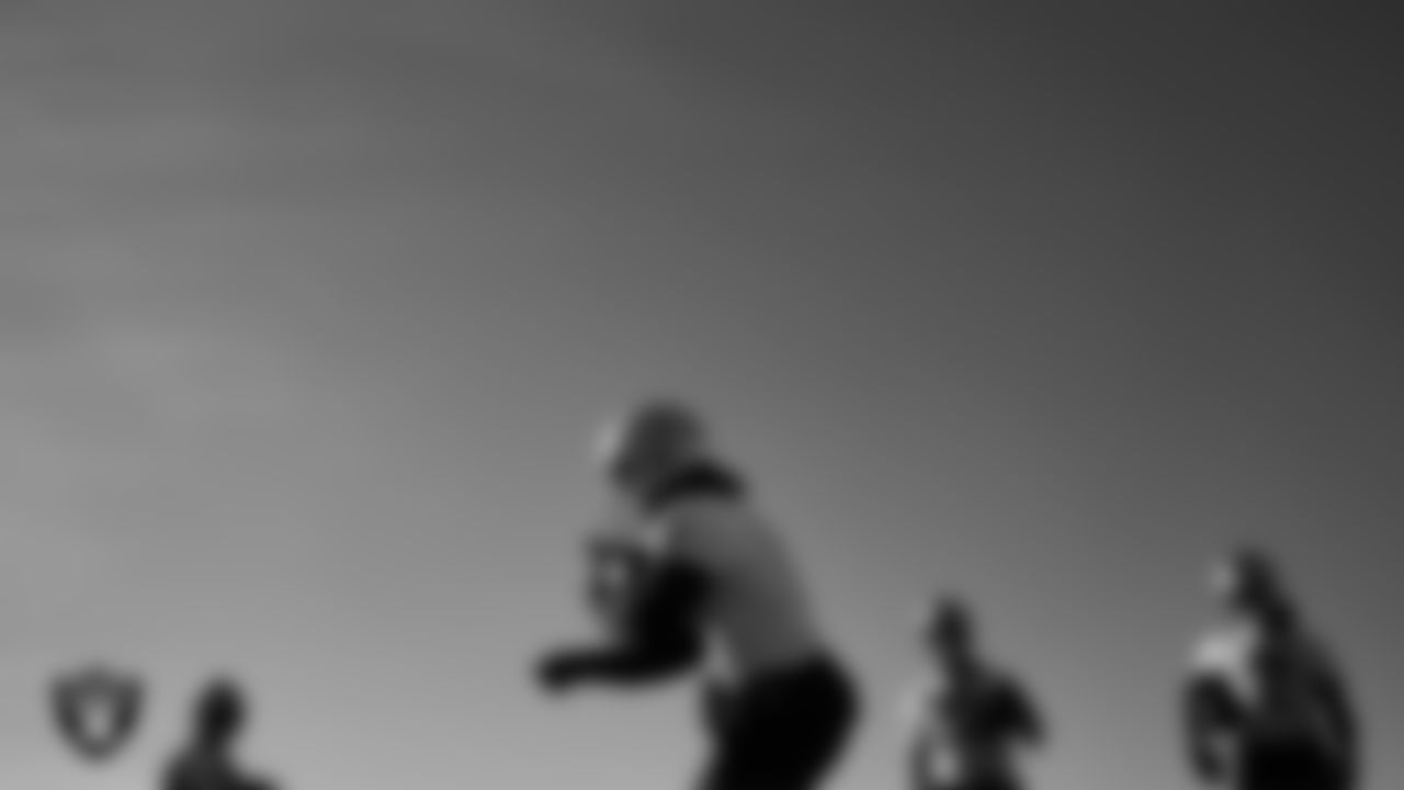 Las Vegas Raiders running back Zamir White (3) during practice at Intermountain Health Performance Center.