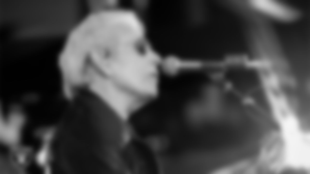 Guitarist and singer Don Felder performs during halftime at the Las Vegas Raiders' regular season home game against the Cleveland Browns at Allegiant Stadium.