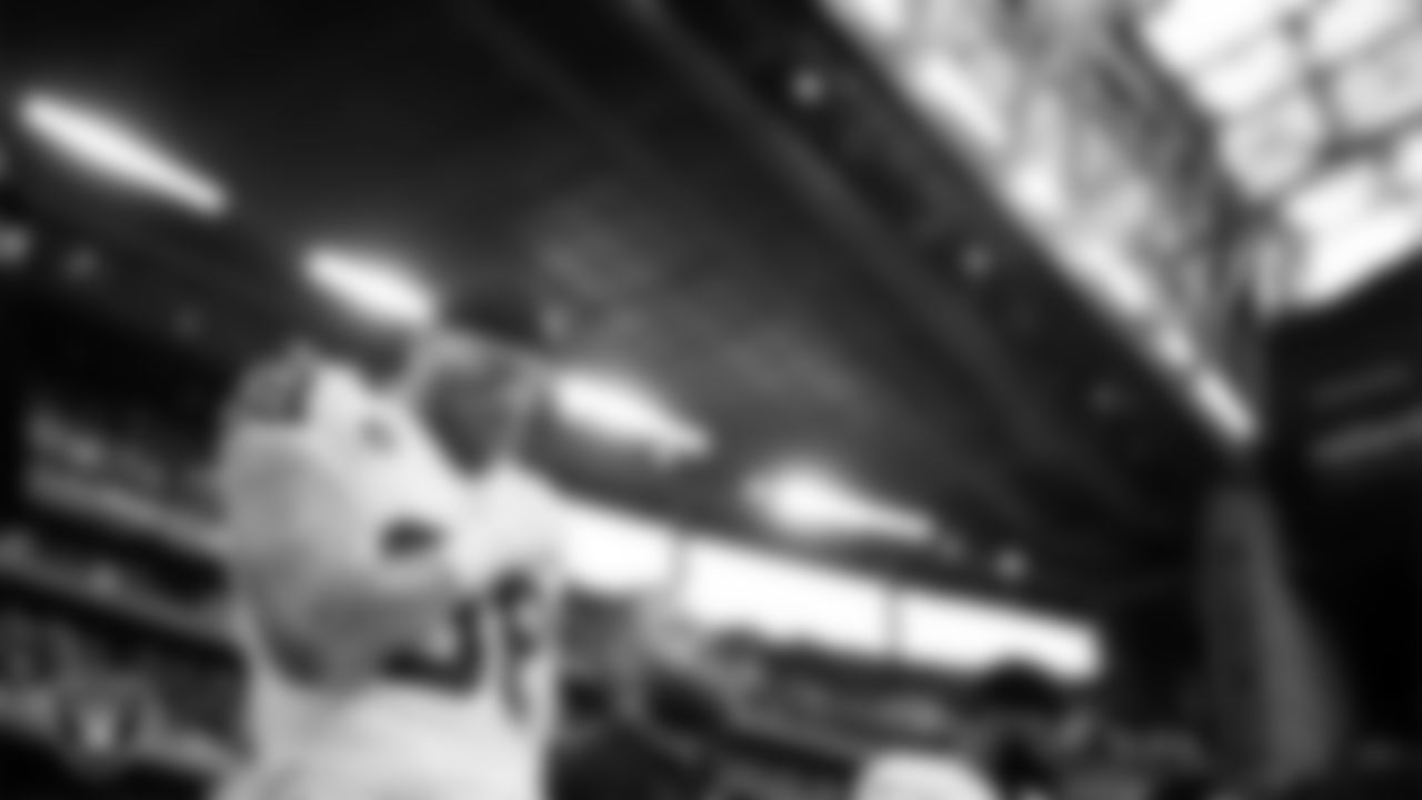 Las Vegas Raiders defensive end Maxx Crosby (98) during the national anthem before the regular season away game against the Houston Texans at NRG Stadium.