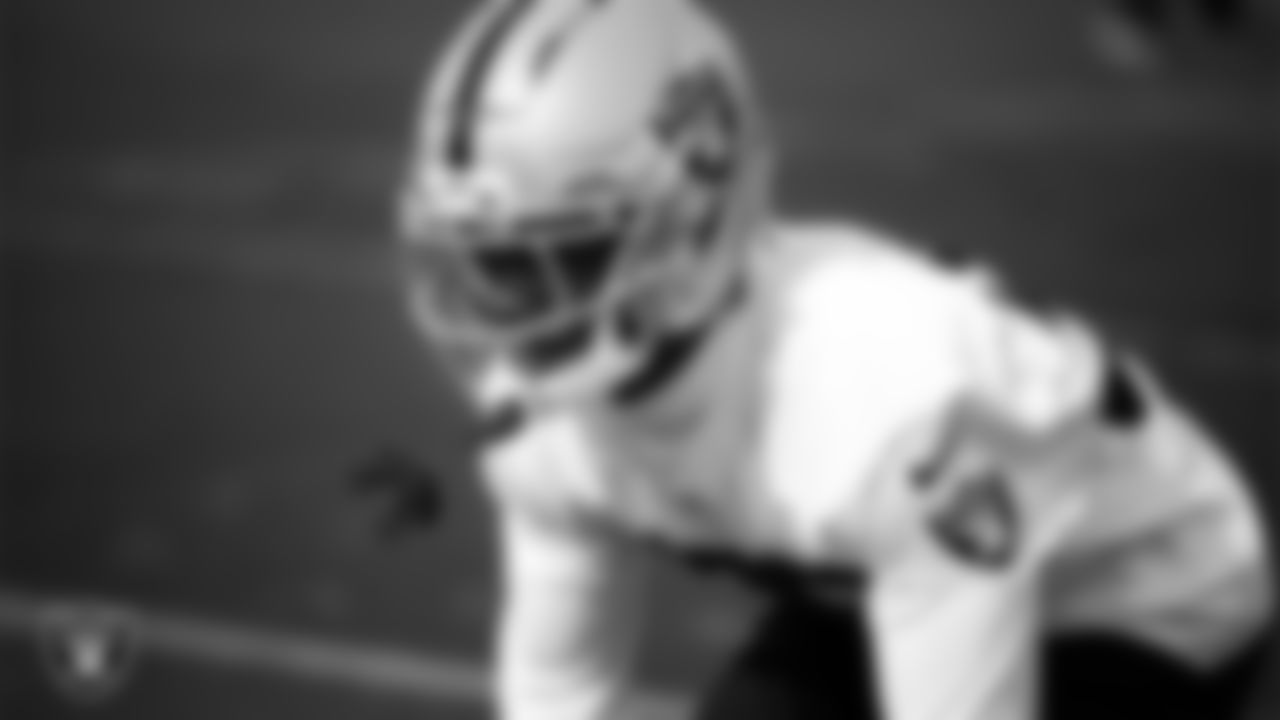 Las Vegas Raiders cornerback Kyu Blu Kelly (36) during practice at Intermountain Health Performance Center.