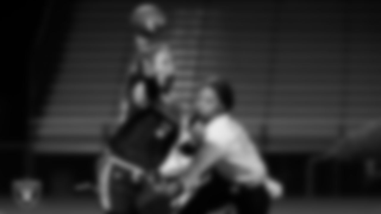 Bonanza High School hosts Amplus Academy during the Las Vegas Raiders' High School Flag Football Showcase game at Bonanza High School.