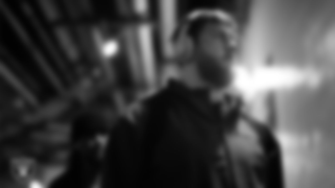 Las Vegas Raiders tackle Kolton Miller (74) arrives to the regular season away game against the Philadelphia Eagles at Lincoln Financial Field.