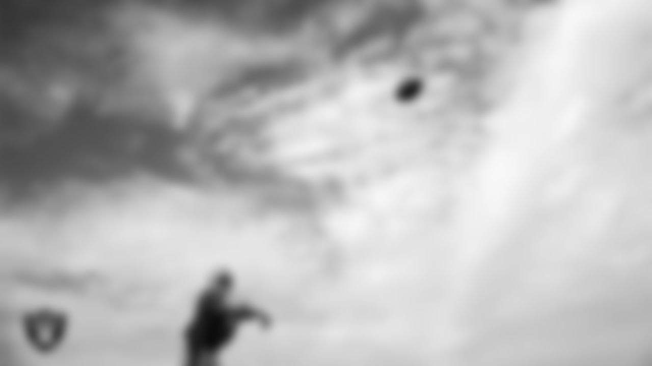 Las Vegas Raiders quarterback Geno Smith (7) during practice at Intermountain Health Performance Center.