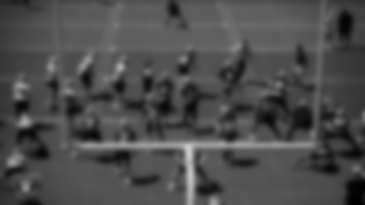The Las Vegas Raiders at an Organized Team Activity (OTA) at Intermountain Health Performance Center.