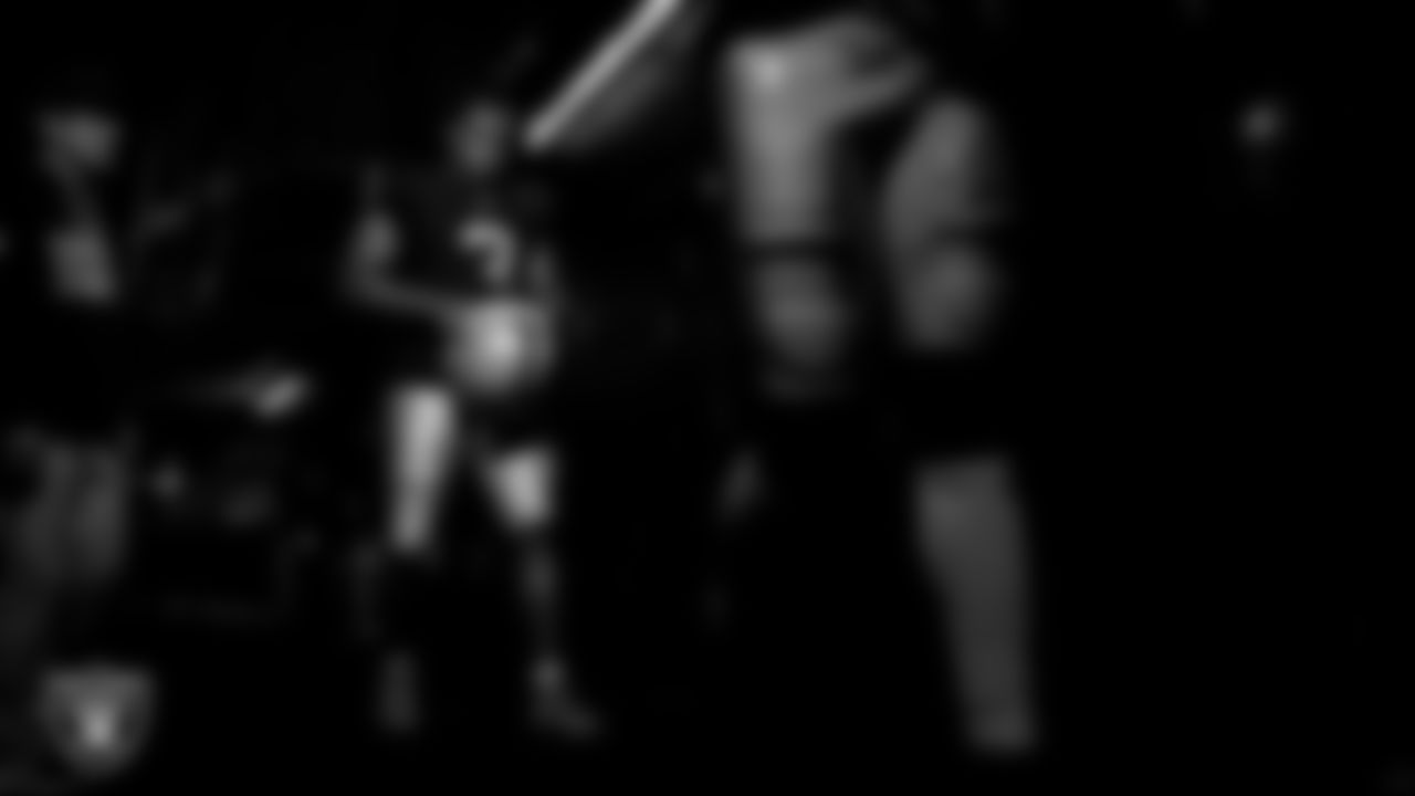 Las Vegas Raiders running back Zamir White (3) walks down the tunnel before the regular season home game against the New York Giants at Allegiant Stadium.