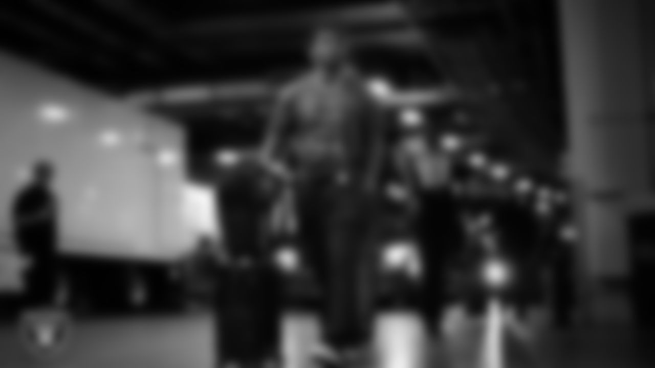 Las Vegas Raiders wide receiver DJ Turner (19) arrives to the regular season away game against the Denver Broncos at Empower Field at Mile High.