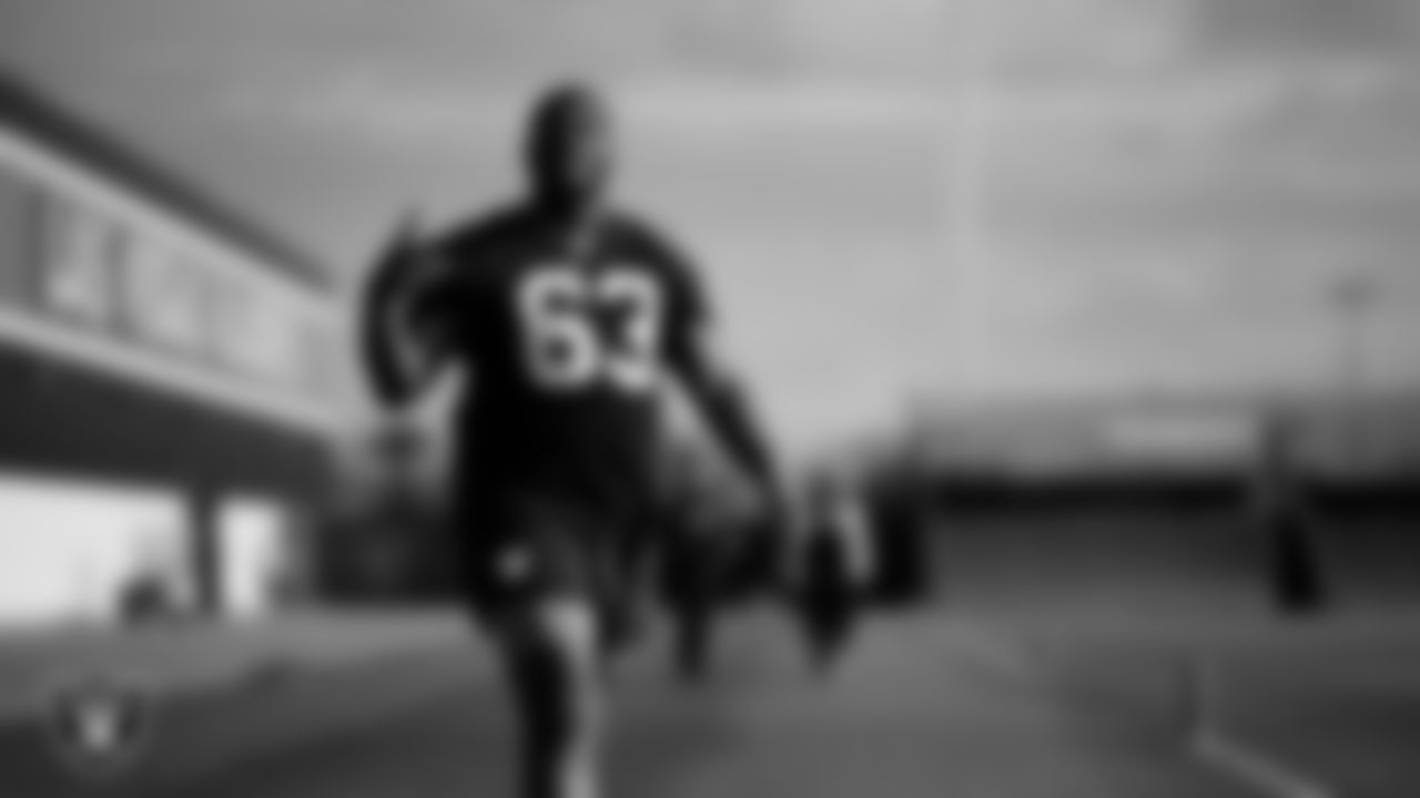 Las Vegas Raiders defensive tackle Brodric Martin (93) during practice at Intermountain Health Performance Center.