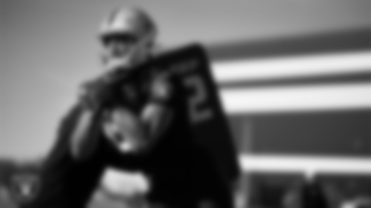 Las Vegas Raiders wide receiver Brenden Rice (82) during practice at Intermountain Health Performance Center.