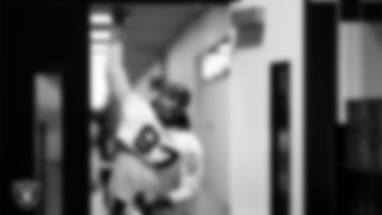 Las Vegas Raiders defensive tackle Tonka Hemingway (97) during practice at Intermountain Health Performance Center.