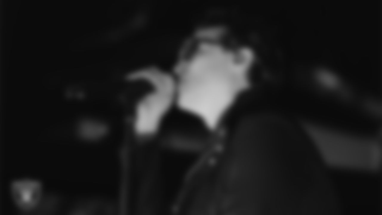 Rock band Stone Temple Pilots performs during halftime at the Las Vegas Raiders' regular season home game against the Denver Broncos at Allegiant Stadium.