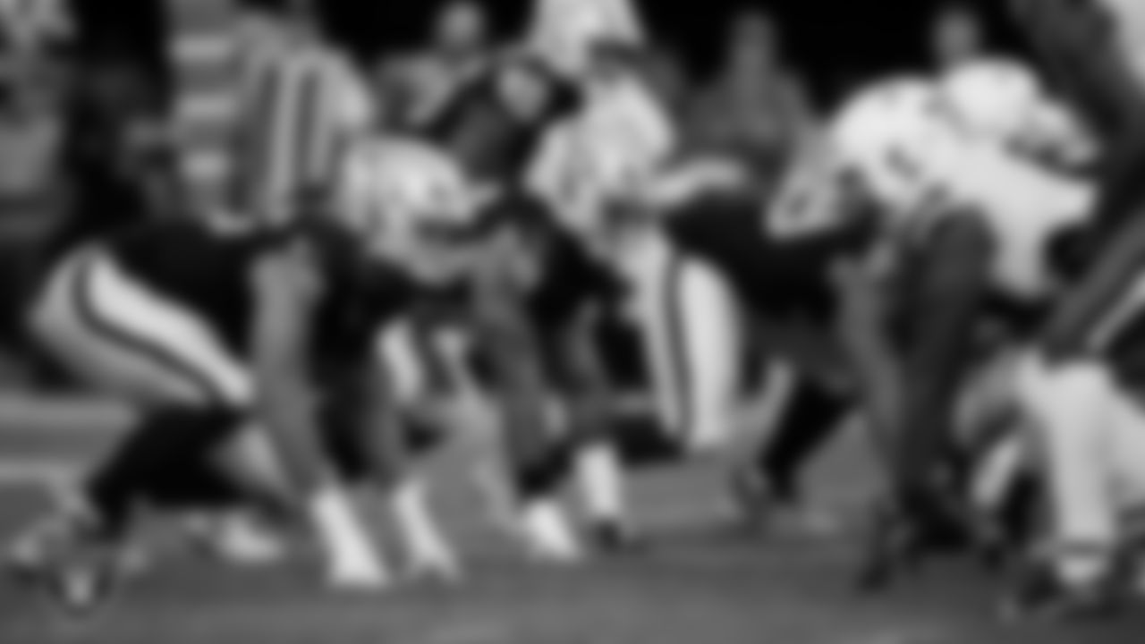 Las Vegas Raiders defensive tackle Adam Butler (69) lines up before the snap during the regular season home game against the Cleveland Browns at Allegiant Stadium.