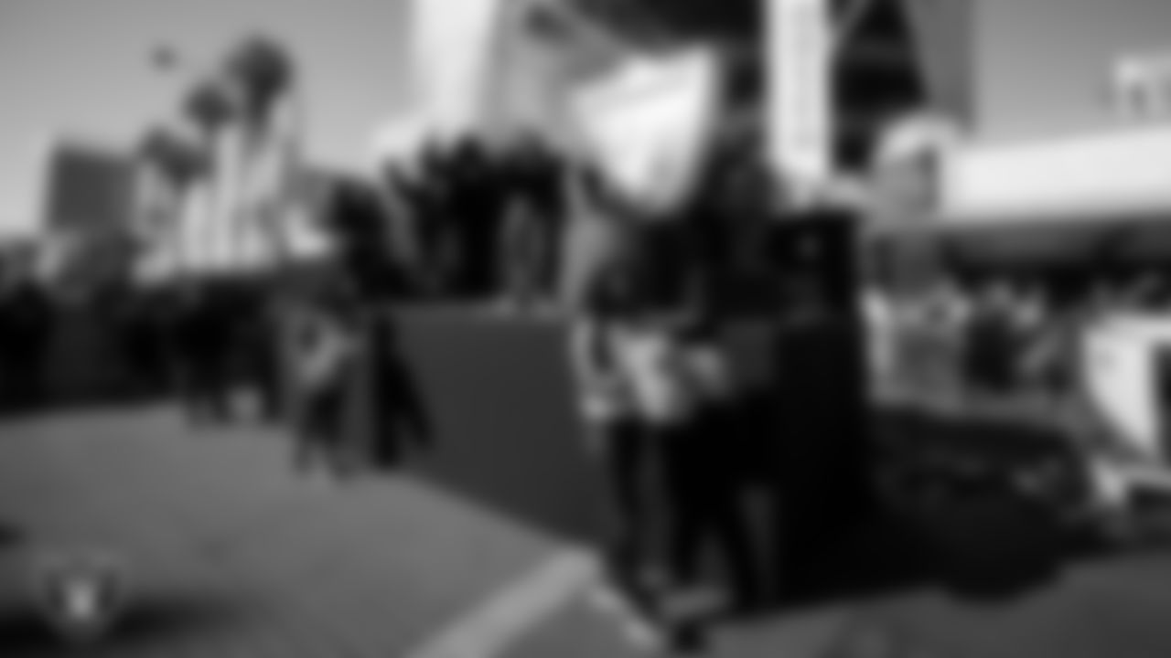 Members of the Las Vegas Raiders organization and their families during the Martin Luther King Jr. Day Parade in Downtown Las Vegas.