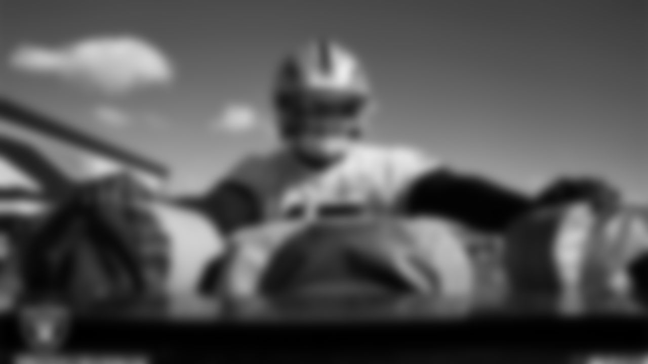 Las Vegas Raiders linebacker Devin White (45) during practice at Intermountain Health Performance Center.