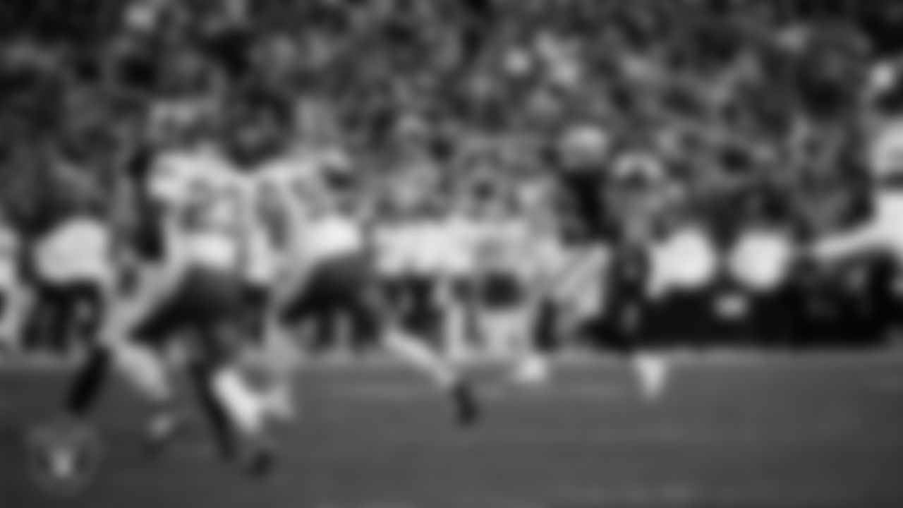 Las Vegas Raiders quarterback Aidan O'Connell (12) passes during the regular season home game against the Kansas City Chiefs at Allegiant Stadium.