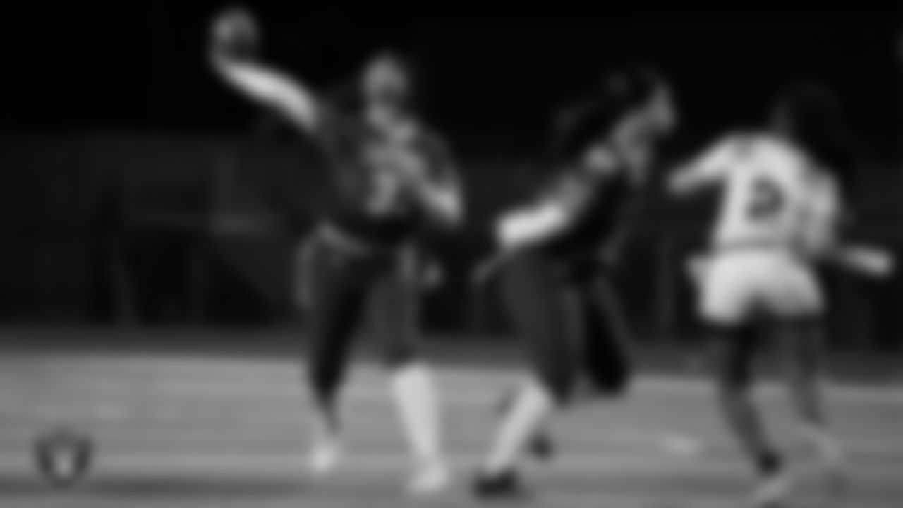 Green Valley High School hosts Del Sol Academy of the Performing Arts during the Las Vegas Raiders' High School Flag Football Showcase game at Green Valley High School.