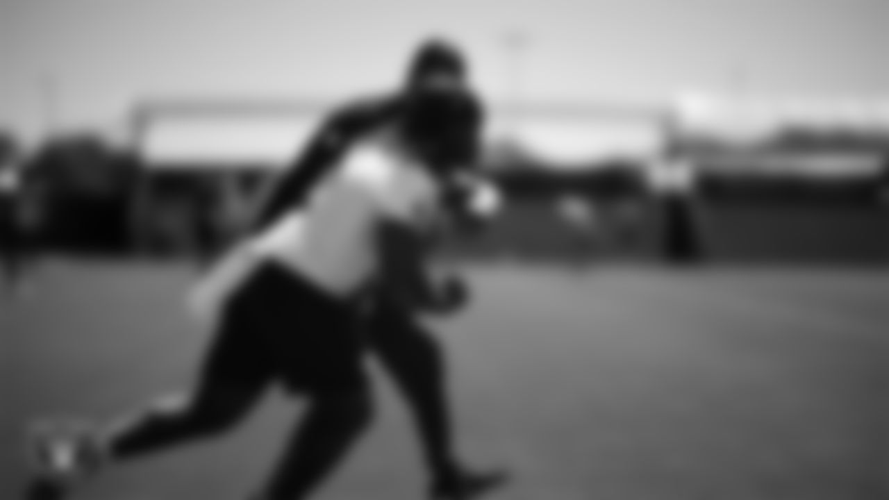 Las Vegas Raiders running back Ashton Jeanty (2) at day one of 2025 Rookie Minicamp at Intermountain Health Performance Center.