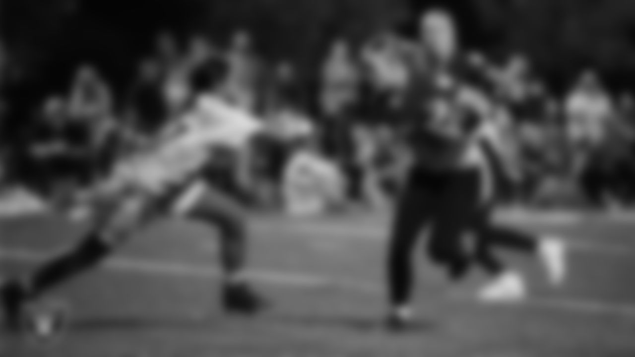 Athletes compete in a 2025 Middle School Flag Football Championship game at All American Park.