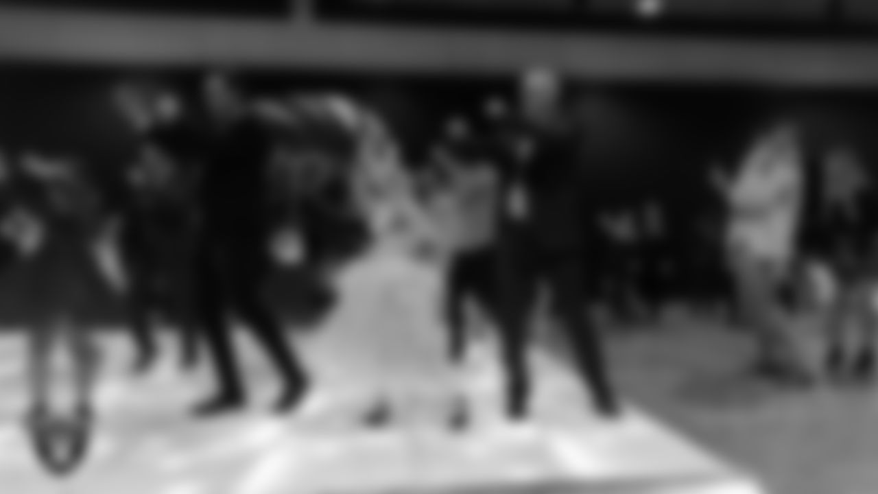 Attendees learn a dance during the Valentine's Day Dance at The Studio.