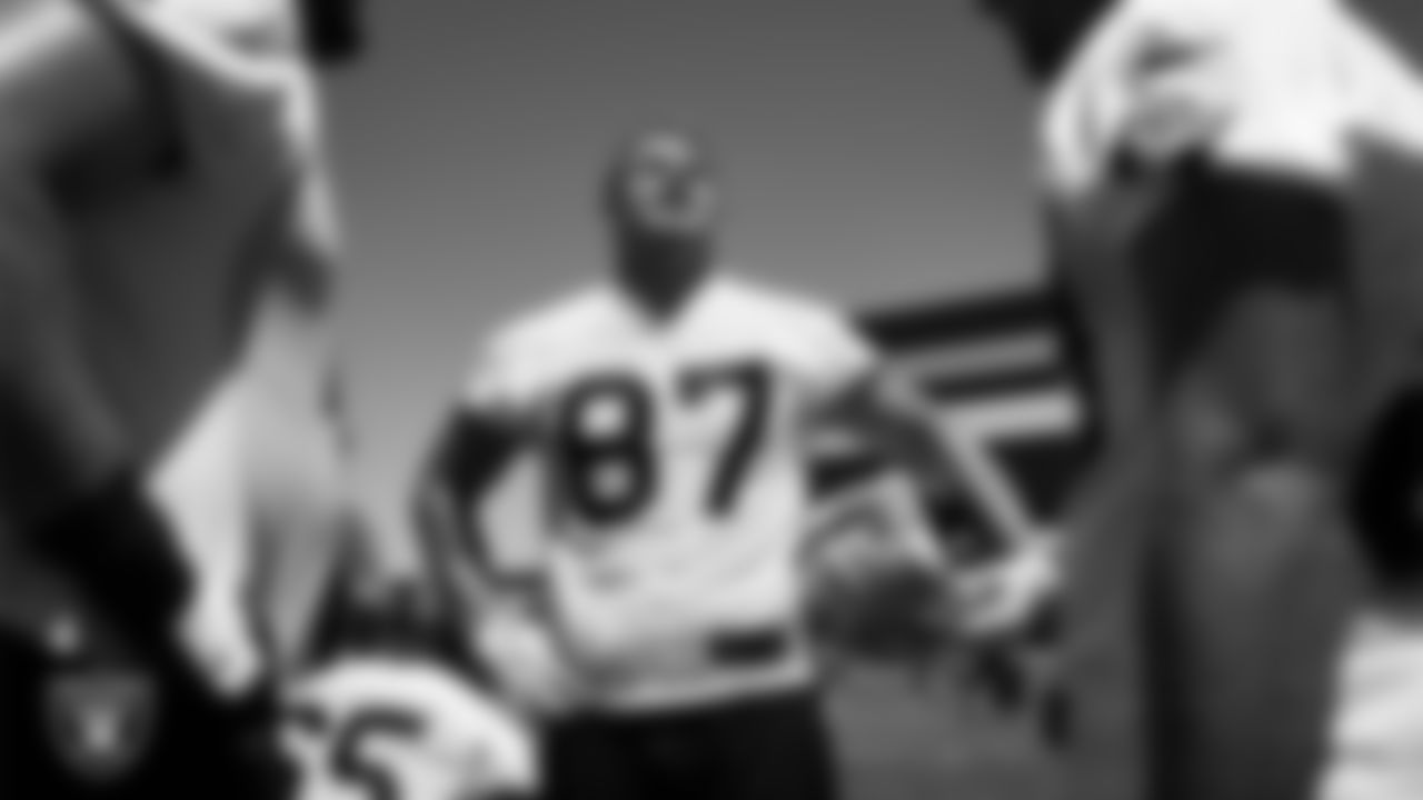 Las Vegas Raiders tight end Michael Mayer (87) at an Organized Team Activity (OTA) at Intermountain Health Performance Center.