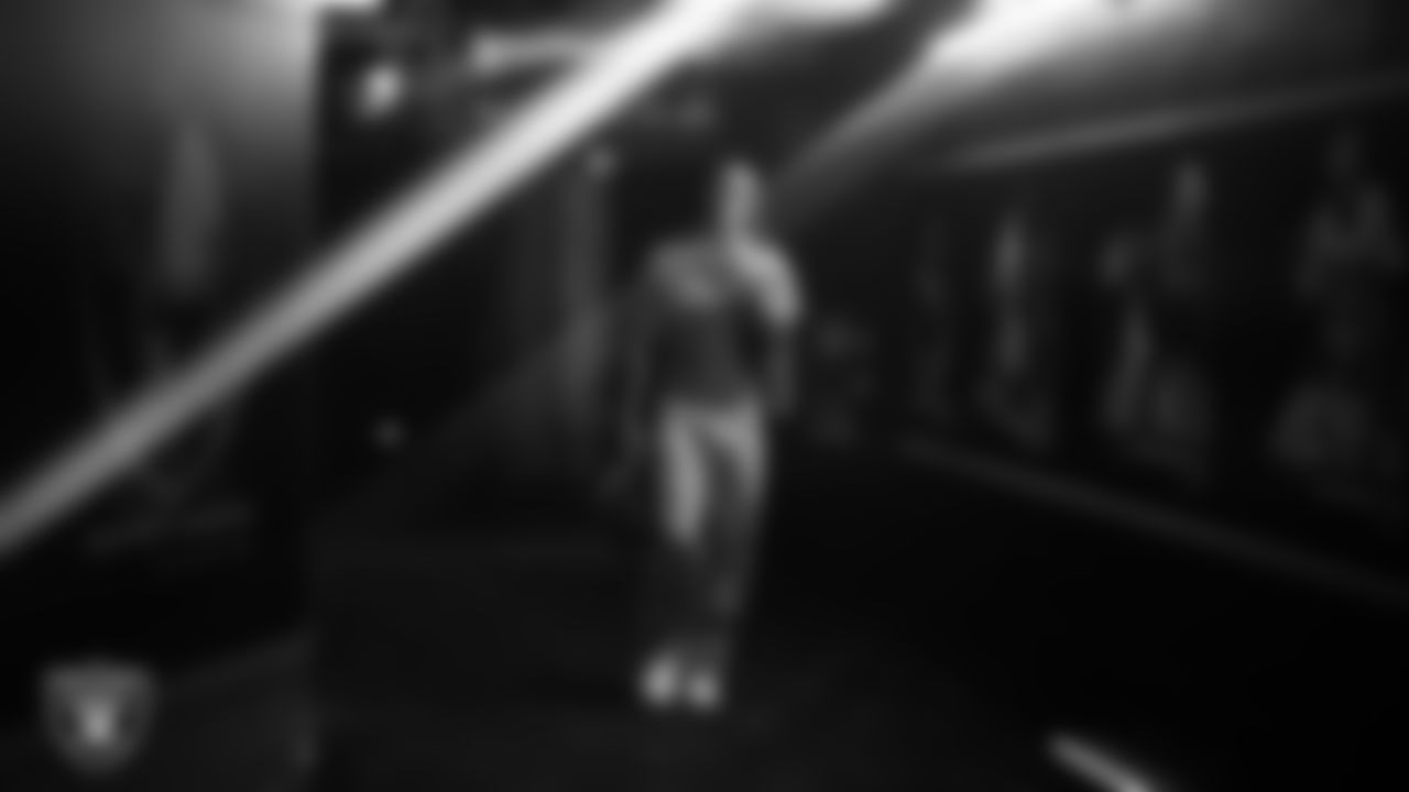 Las Vegas Raiders wide receiver Dont'e Thornton Jr. (10) arrives to the regular season home game against the Kansas City Chiefs at Allegiant Stadium.